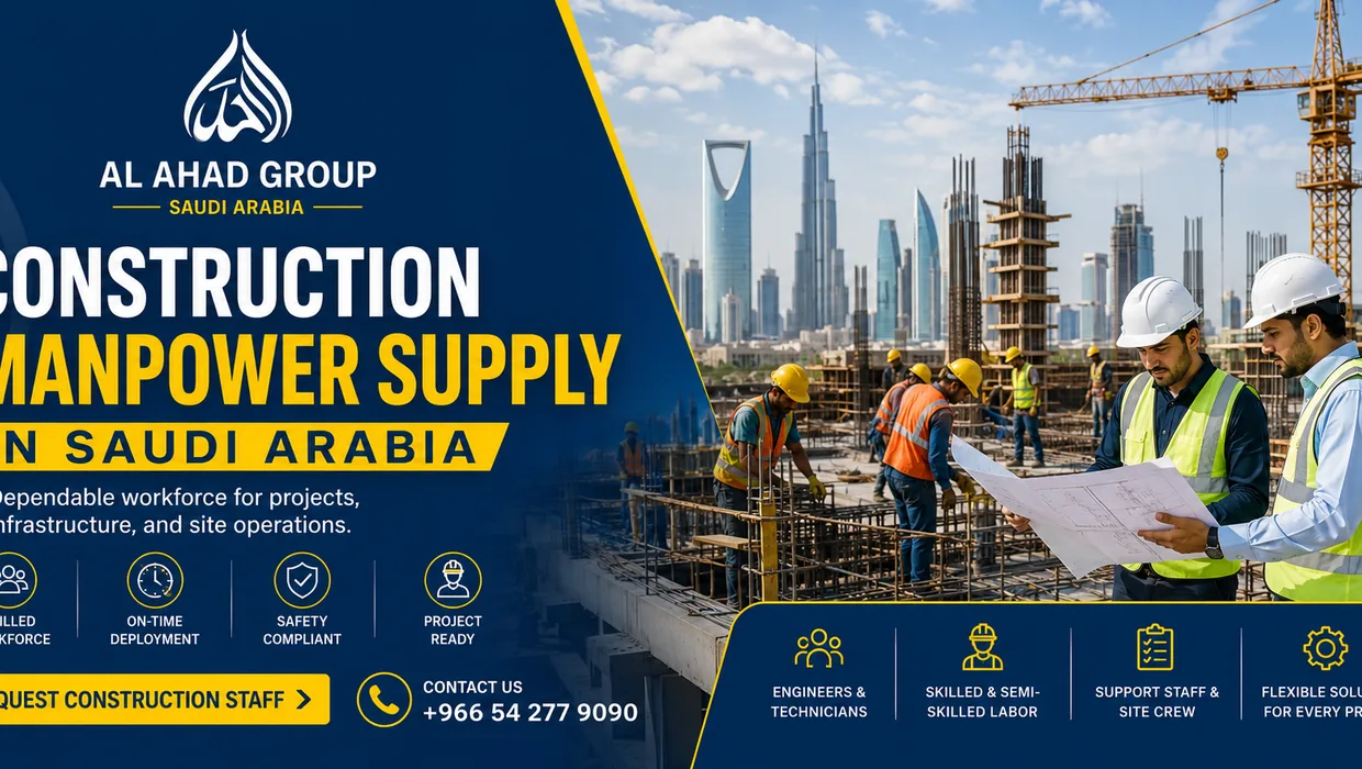 Construction and project manpower support for contractors and site teams on Manpower Deployment Success Story for Saudi Facility and Support Contracts