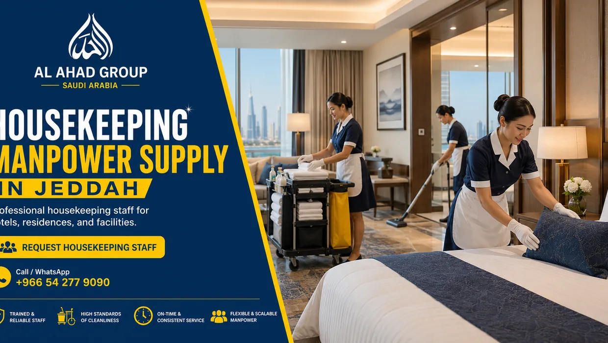 Hospitality manpower supply for hotels in Riyadh with housekeeping, guest-area and service staffing.